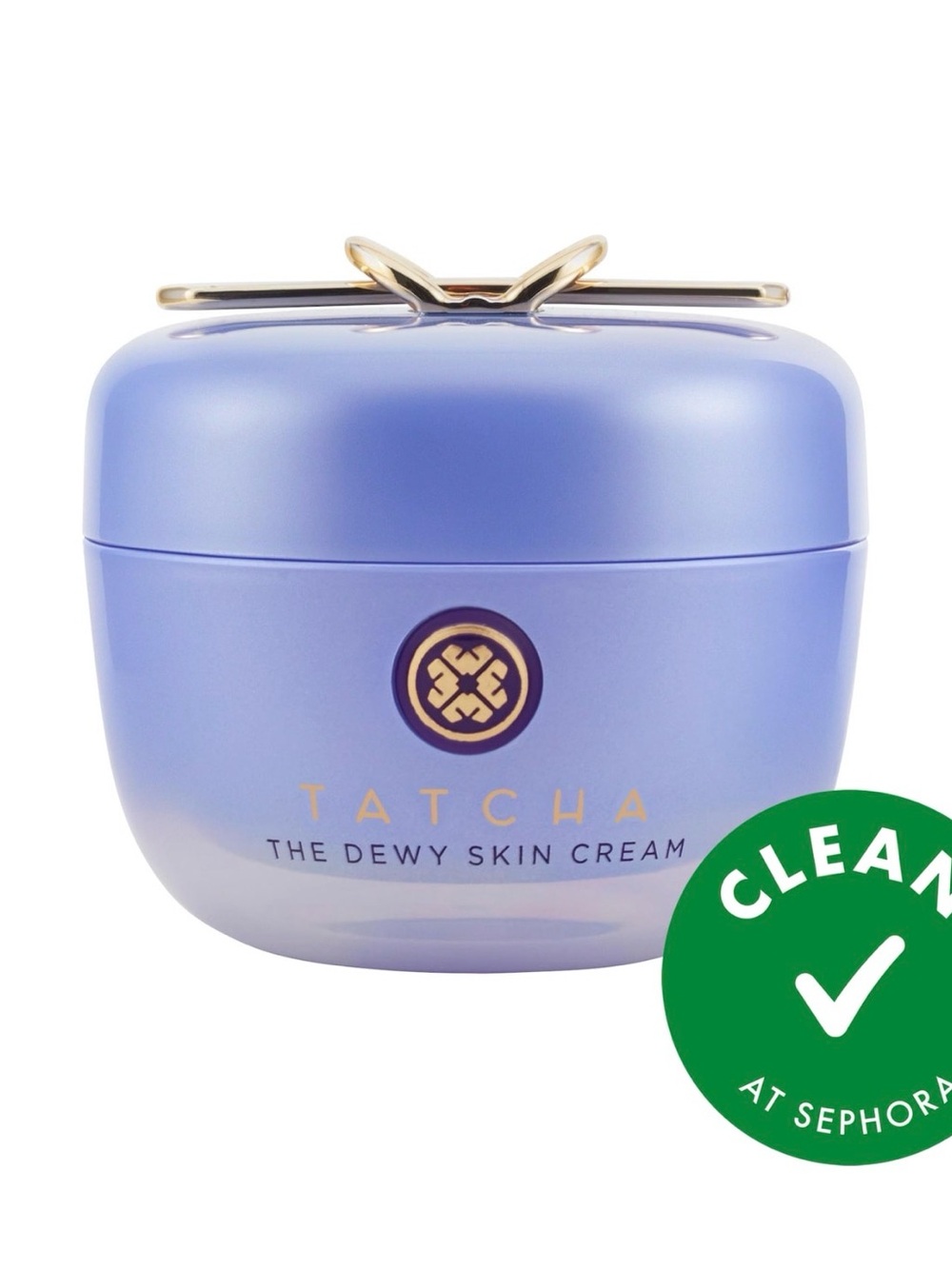 Tatcha Dewy Skin Cream - Lavender Blue Jar with Gold Accent